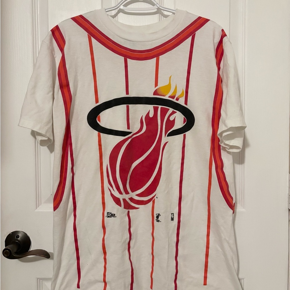 Miami Heat Salem Sportswear Striped T-Shirt